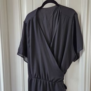 Pinup Fashion Black Tie Wrap Dress